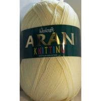 Woolcraft Aran Knitting Yarn 400g 100% Acrylic 403 Lemon